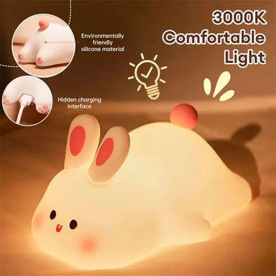Soft Glow Rabbit Night Lamp